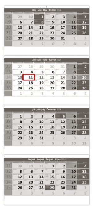 Štvormesačný šedý kalendár so špirálou - Reklamnepredmety