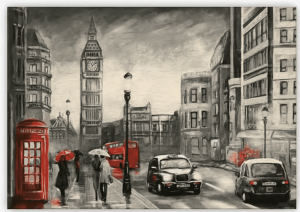 Drevený obraz London - Reklamnepredmety