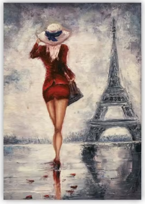 Drevený obraz Paris - Reklamnepredmety