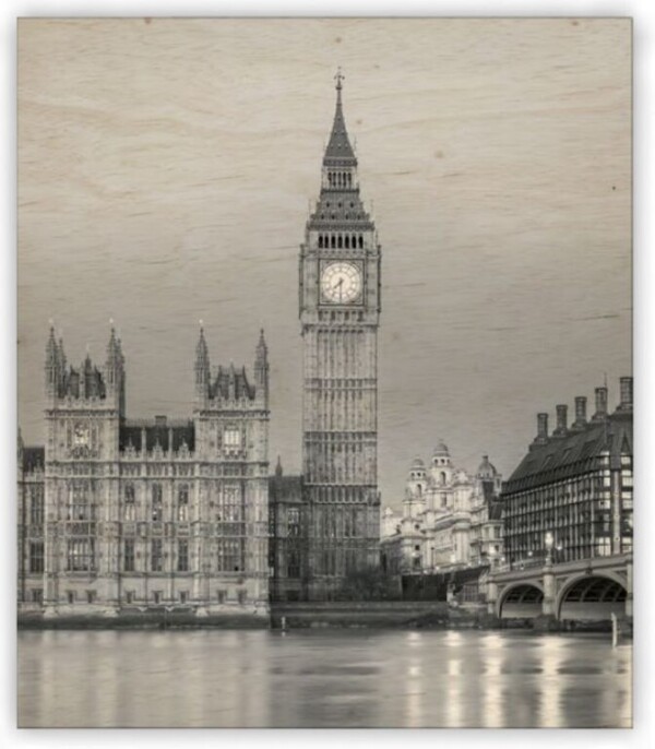 Drevený obraz Big Ben
