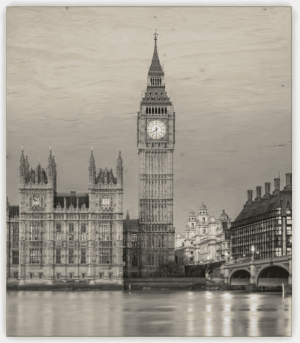 Drevený obraz Big Ben - Reklamnepredmety