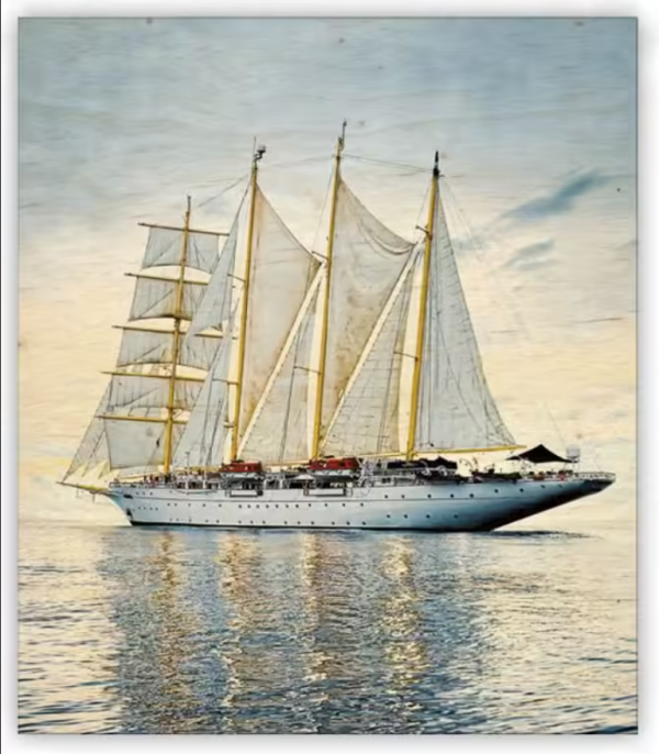 Drevený obraz Sailing