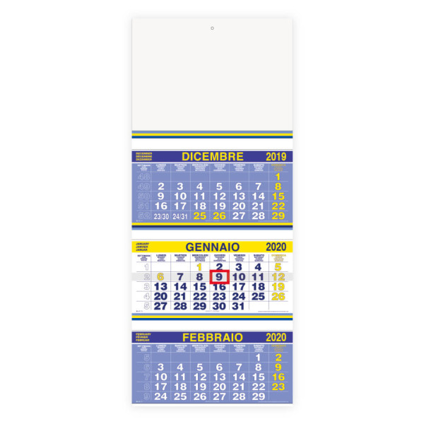 Trio Fluo Verde nástenný kalendár