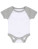 LW502 Essential Short Sleeved Baseball Bodysuit - LW502_White_Heather-Grey - variant Ls 1000257761