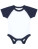LW502 Essential Short Sleeved Baseball Bodysuit - LW502_White_Navy - variant Ls 1000251230