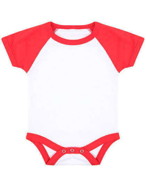 LW502 Essential Short Sleeved Baseball Bodysuit - Reklamnepredmety