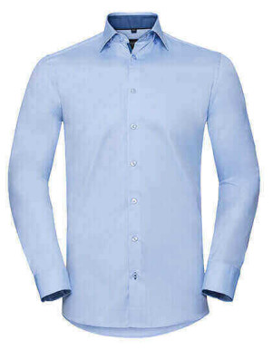Z964 Men`s Long Sleeve Tailored Contrast Herringbone Shirt  - Reklamnepredmety