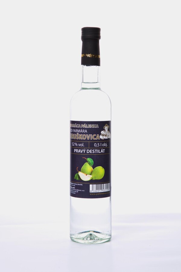Domáca pálenka od  FARMÁRA - Hruškovica 52%, 500 ml