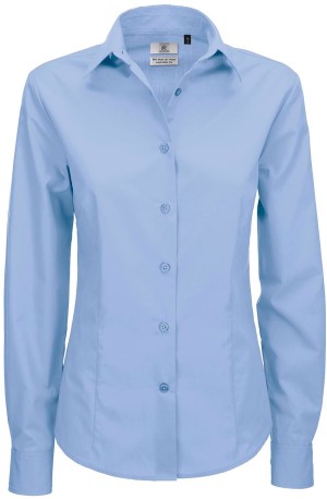 B&C | Popelínová košeľa s dlhým rukávom Smart LSL / dámska - Reklamnepredmety