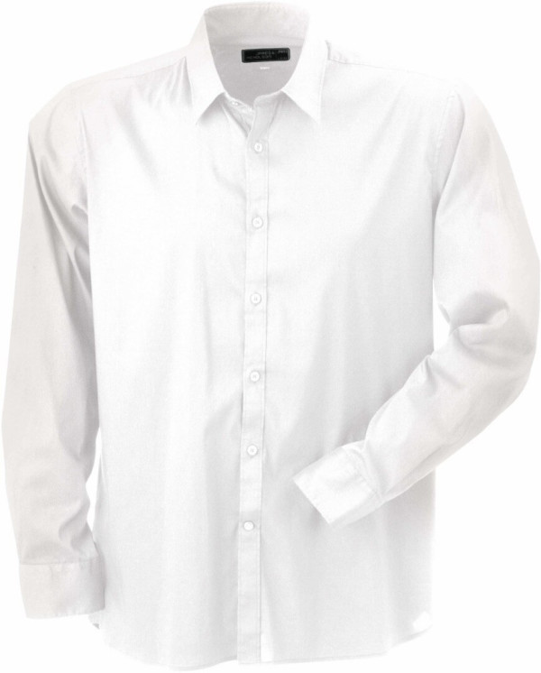 James & Nicholson | Elastická "Slim-Fit" košeľa s dlhým rukávom JN 193 pánska