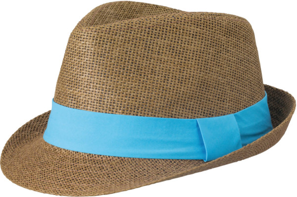 Štýlový letný klobúk s kontrastnou páskou