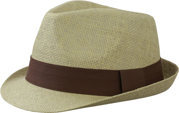 Štýlový letný klobúk s kontrastnou páskou