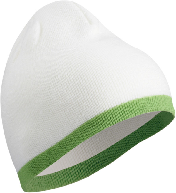 Pletená čiapka s kontrastným okrajom