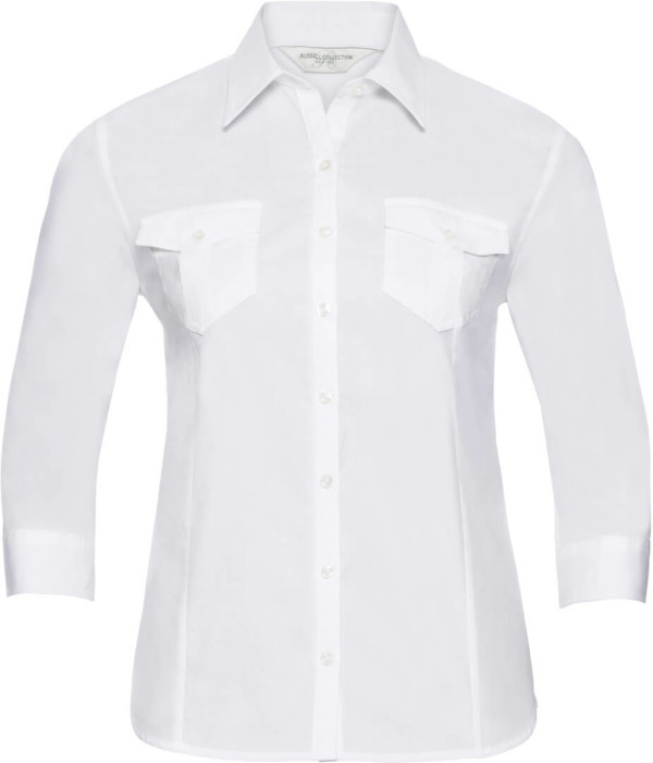 918F Dámska košeľa Twill s 3/4 rukávom