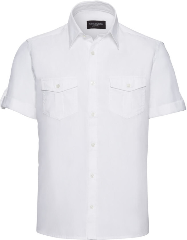919M Pánska košeľa Twill s krátkym rukávom