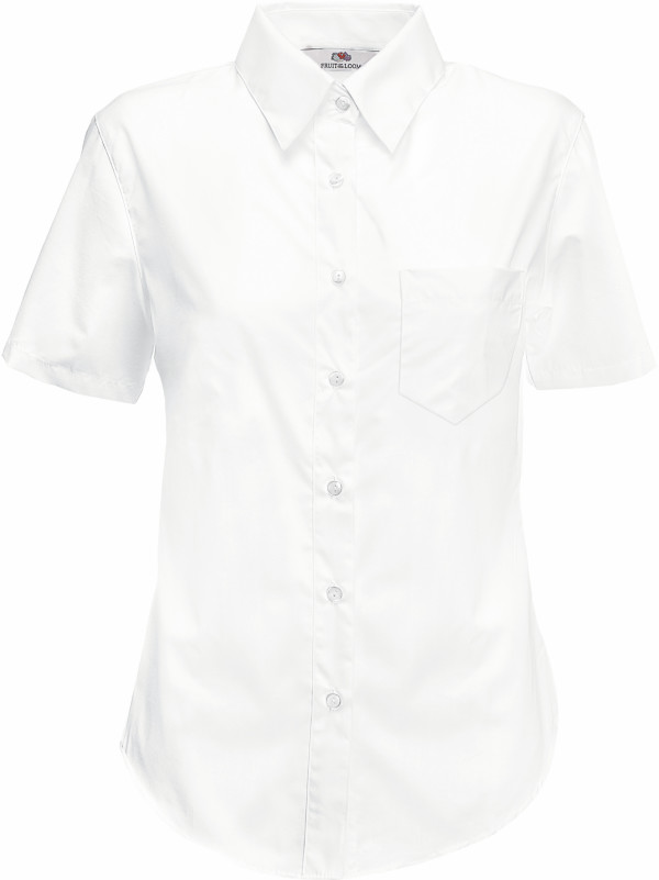 Dámska popelínová košeľa s krátkym rukávom