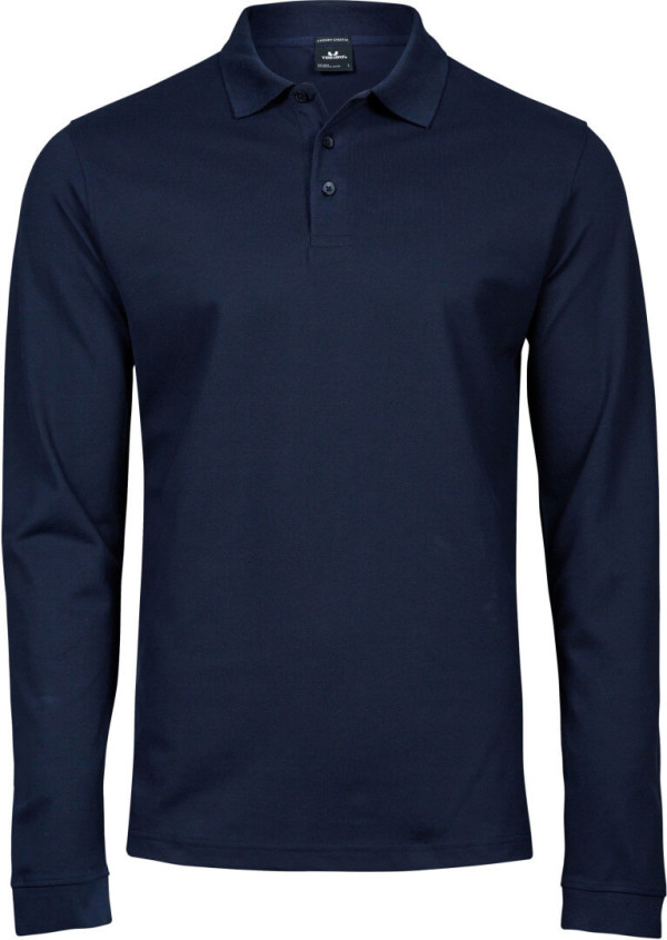 Pánske elastické polo s dlhým rukávom
