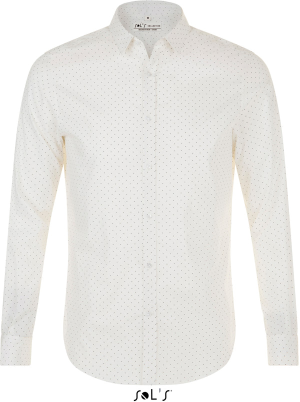 Panska popelínová košeľa s dlhým rukávom