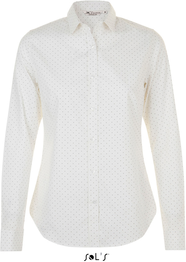 Damska popelínová košeľa s dlhým rukávom