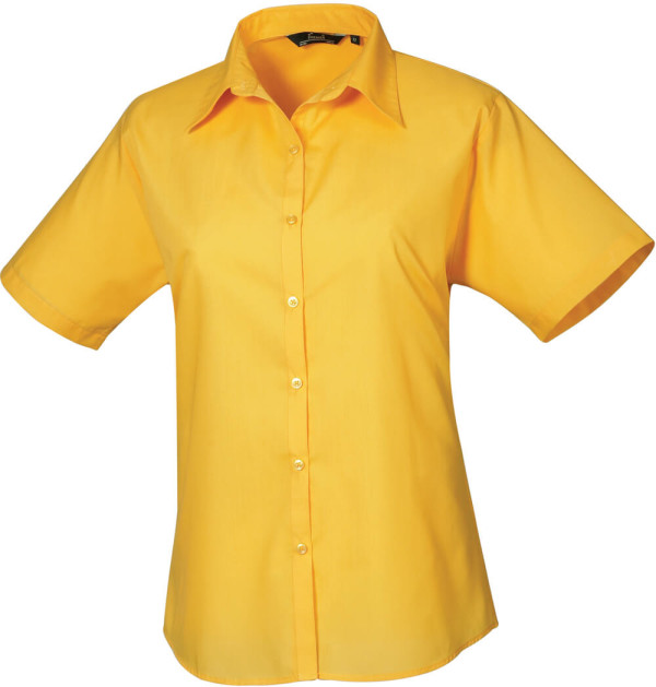 Dámska popelínová košeľa s krátkym rukávom