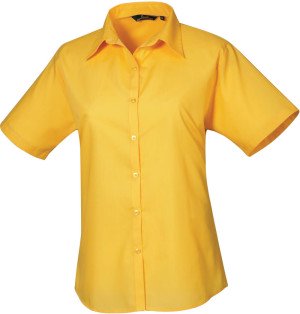Dámska popelínová košeľa s krátkym rukávom - Reklamnepredmety