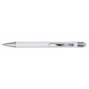 Biele guľôčkové pero na laserové gravírovanie - Reklamnepredmety