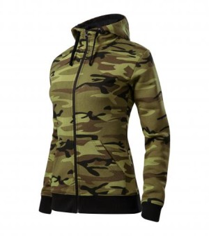 Dámska mikina Camo Zipper - Reklamnepredmety