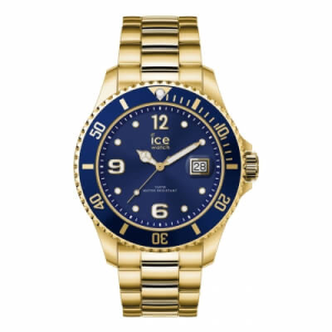 Zlaté hodinky s modrým ciferníkom ICE Steel - Reklamnepredmety