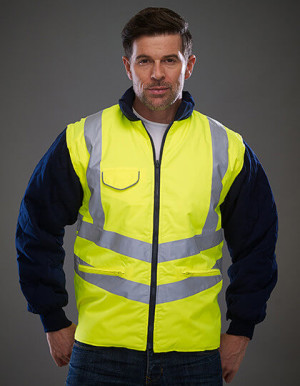 YK703 Hi-Vis Chevron prešívaná bunda - Reklamnepredmety