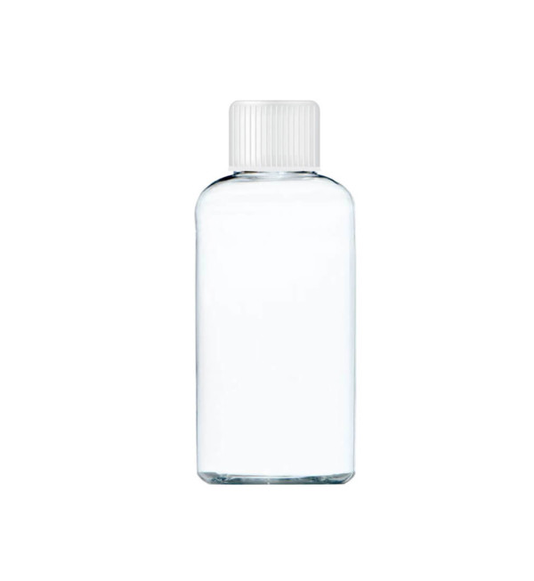 Transparentná fľaša s bielym uzáverom 80 ml