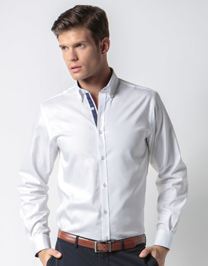 Košeľa Contrast Premium Oxford Button Down LS - Reklamnepredmety