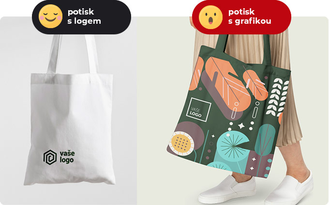 Bavlněn&eacute; ta&scaron;ky s potiskem