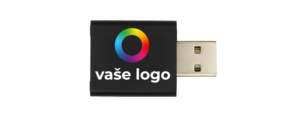 usb d&aacute;tov&yacute; blok&aacute;tor s potlačou