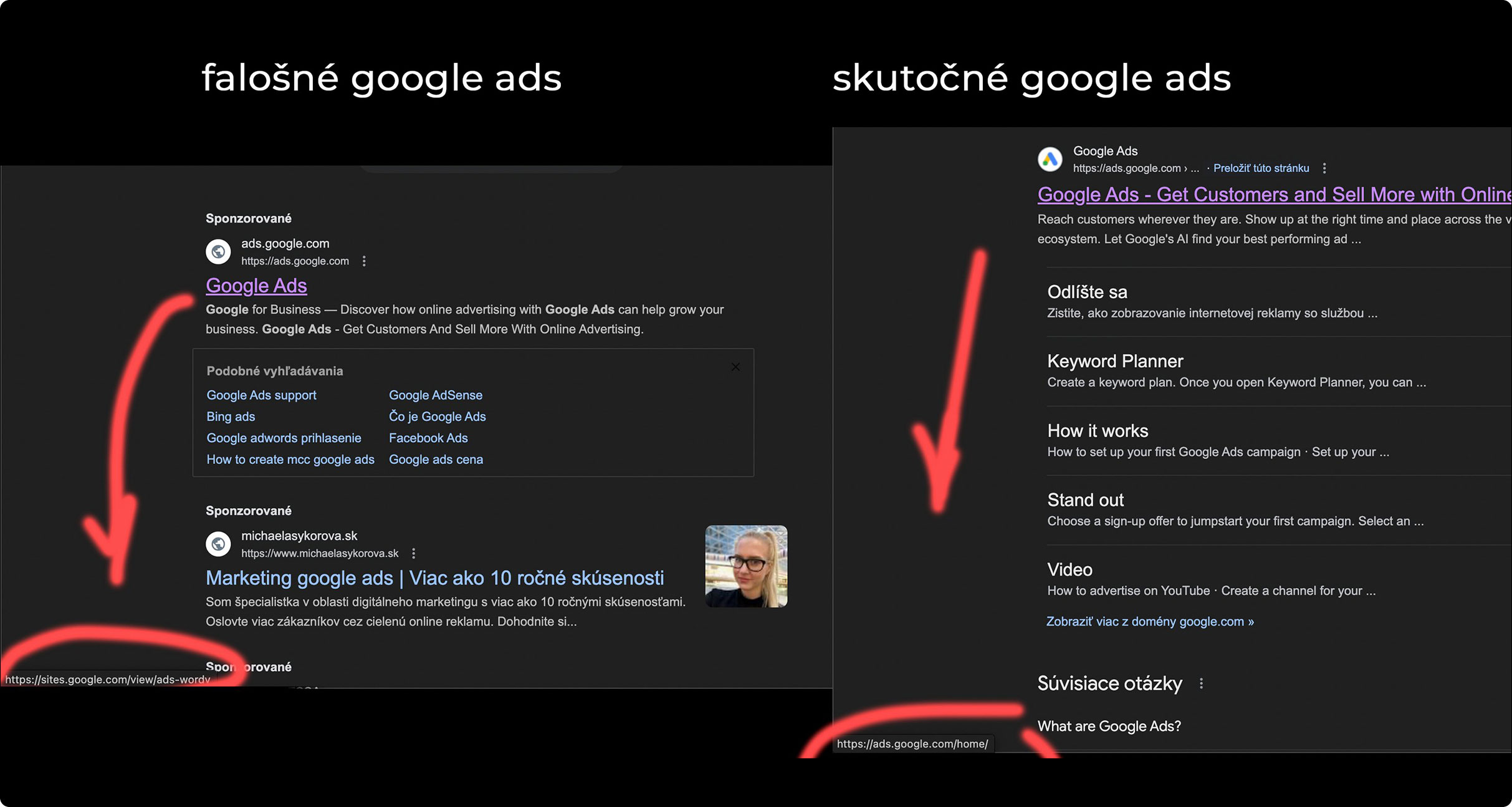 falo&scaron;ne google ads