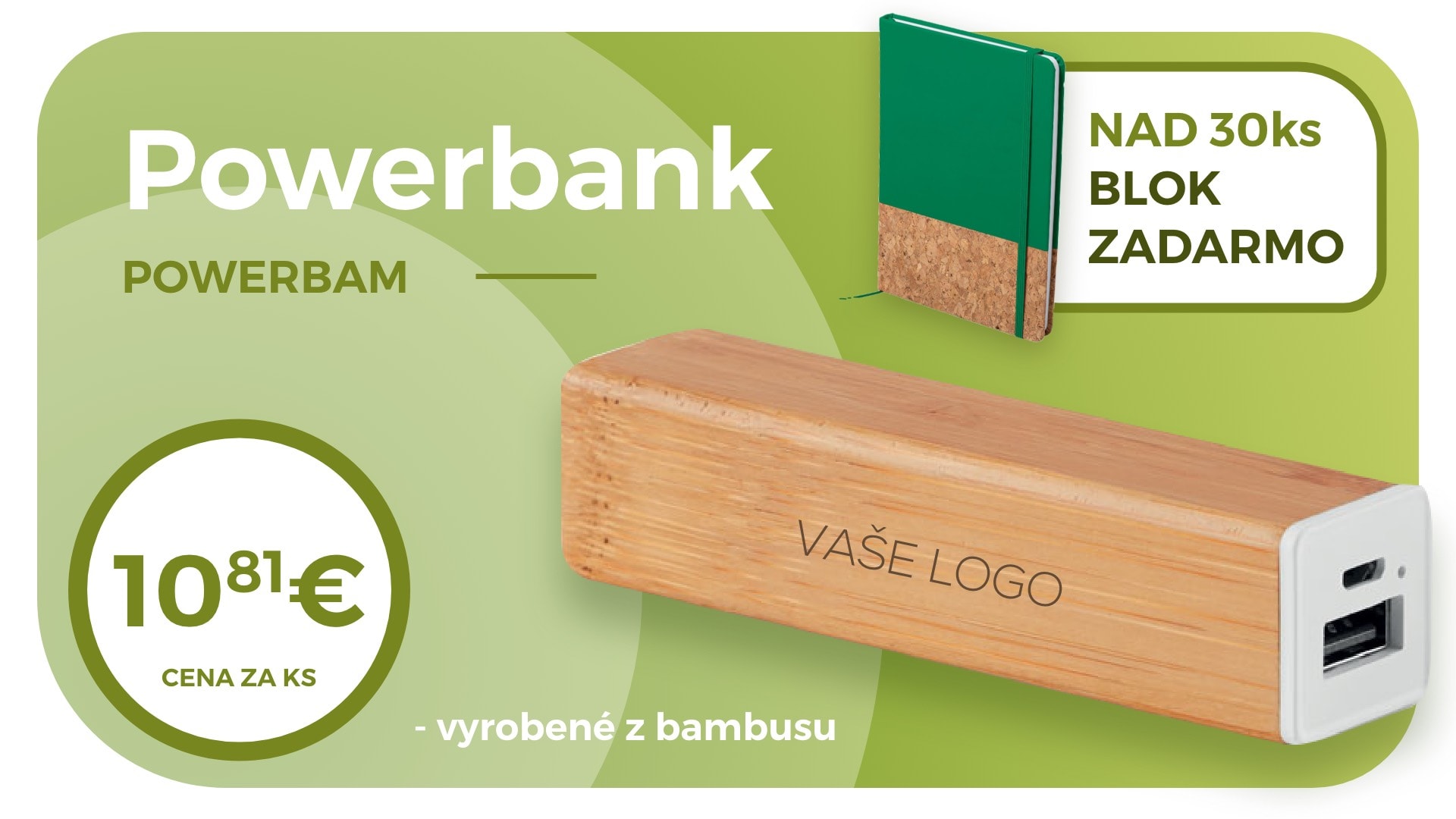 powerbanka a zápisník