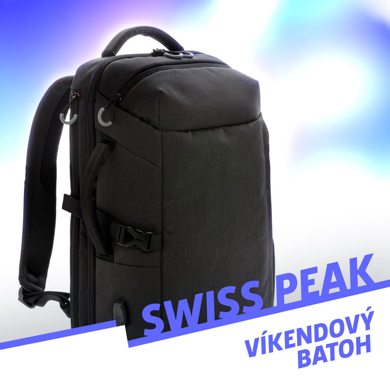 Swiss Peak XXL víkendový RFID & USB batoh