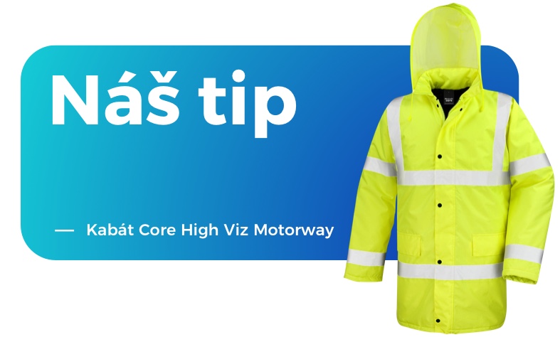 reflexný kabát core high viz motorway