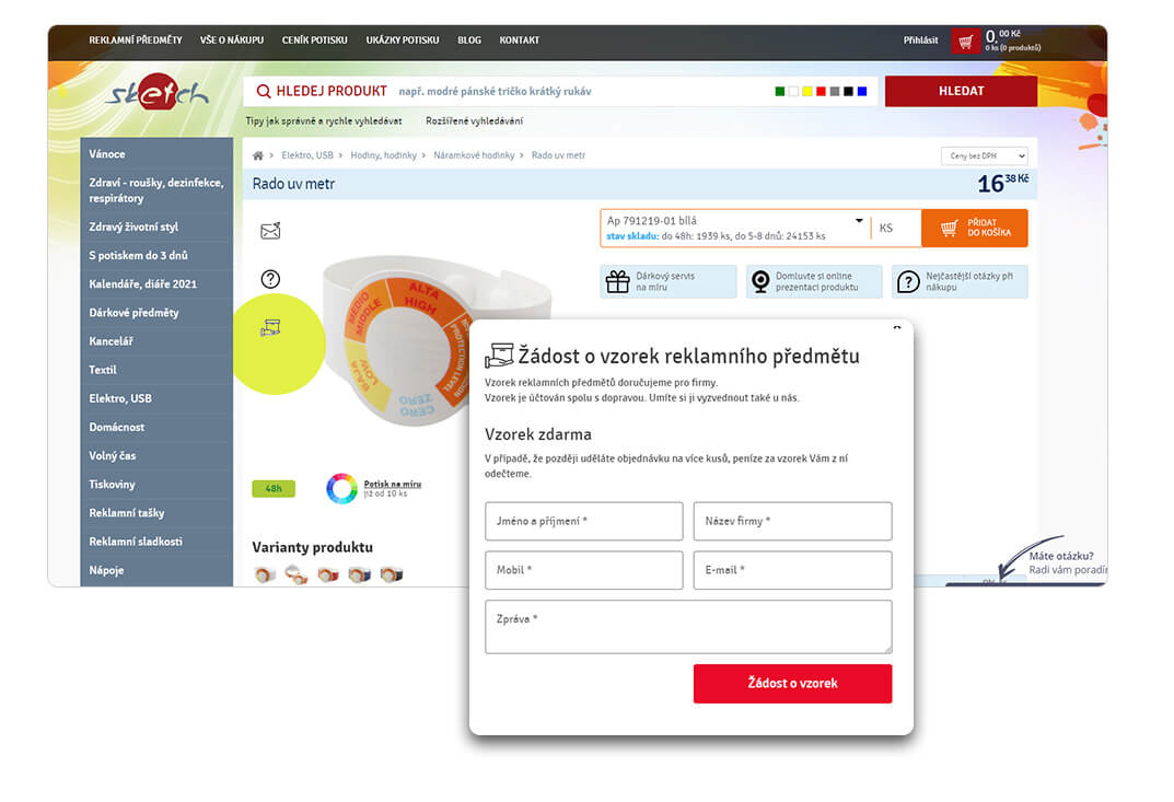 Katalog vzorků reklamních předmětů